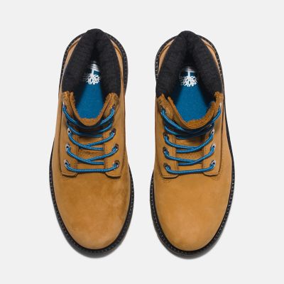 Junior 6-Inch Waterproof Boots Wheat-Blue | Timberland US