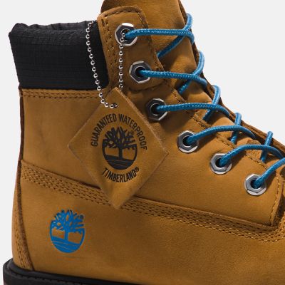 Junior 6-Inch Waterproof Boots Wheat-Blue | Timberland US