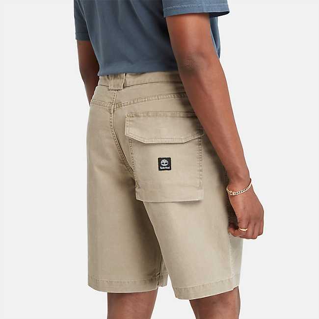 Men's Washed Canvas Stretch Fatigue Short