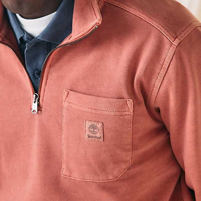 Men's Garment Dye Quarter-Zip Sweatshirt