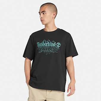 Men's Short Sleeve Mountain Logo Slub T-Shirt
