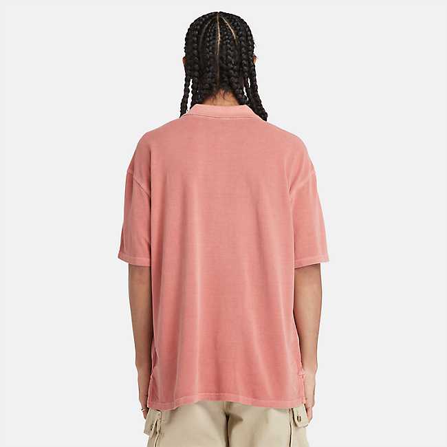 Men's Garment Dye Short Polo Shirt