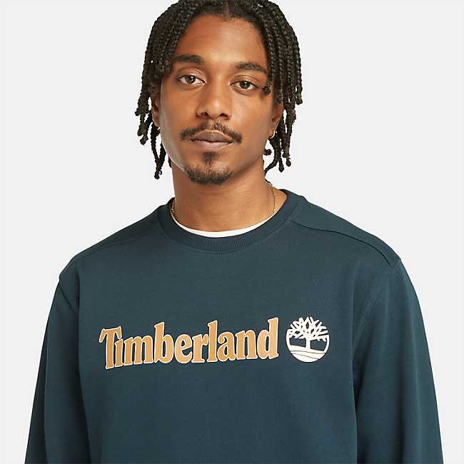 Men's Linear Logo Crew Neck Sweatshirt