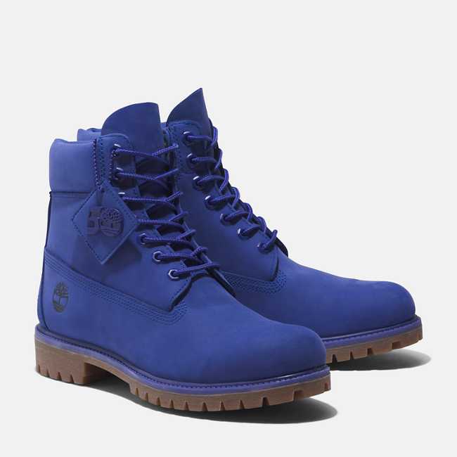 blue timberlands with spikes