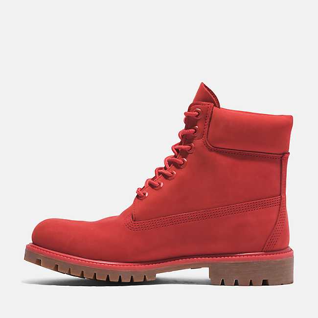 Timberland 6in premium wp velours homme medium red homme