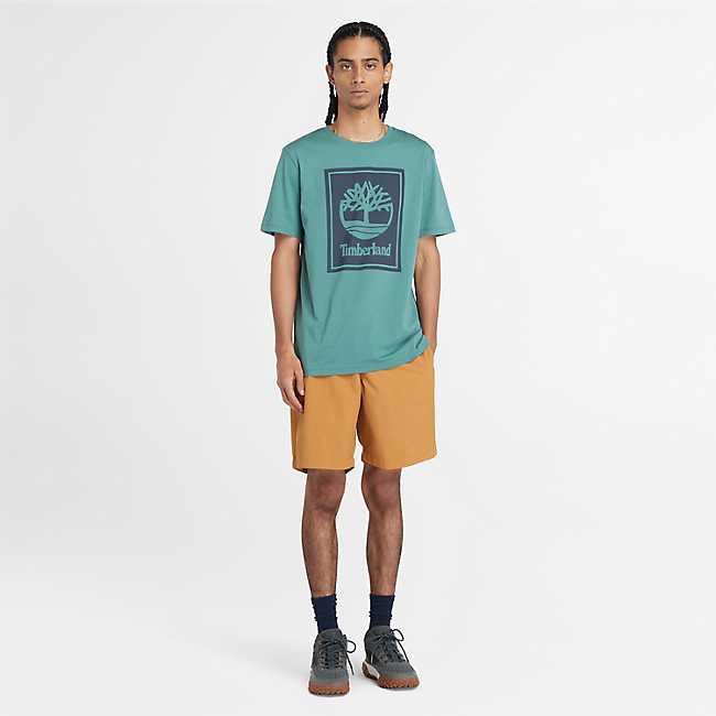 Timberland Men's Short Sleeve T-Shirt in Seafoam Green, Size: 2XL