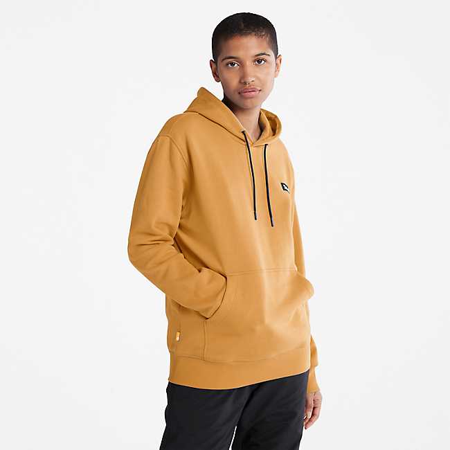 Classic Woven Badge Hoodie Wheat Boots | Timberland US