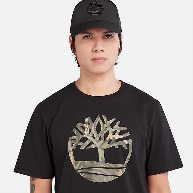 T-shirt avec logo arbre camouflage pour hommes
