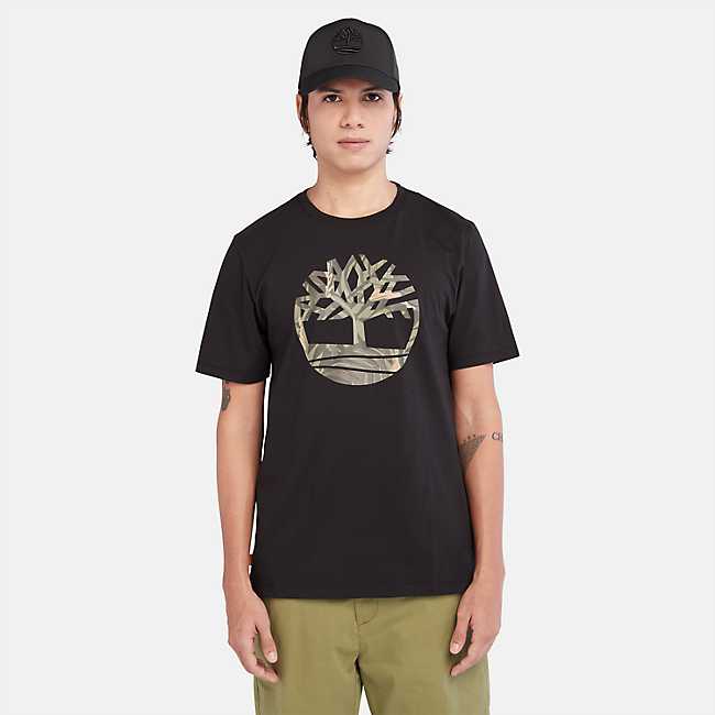 T-shirt avec logo arbre camouflage pour hommes