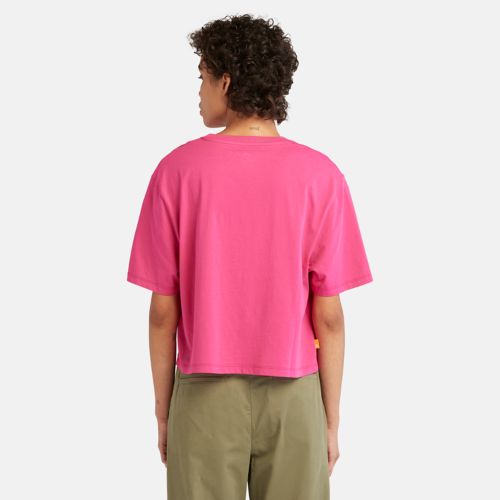 Women's Linear-Logo Cropped T-Shirt-