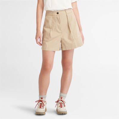 Women's Solid Pleated Shorts