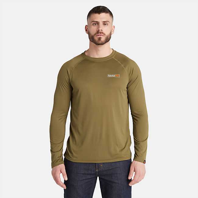 Men\'s Timberland PRO® US Wicking Good Sport Timberland T-Shirt | Long-Sleeve
