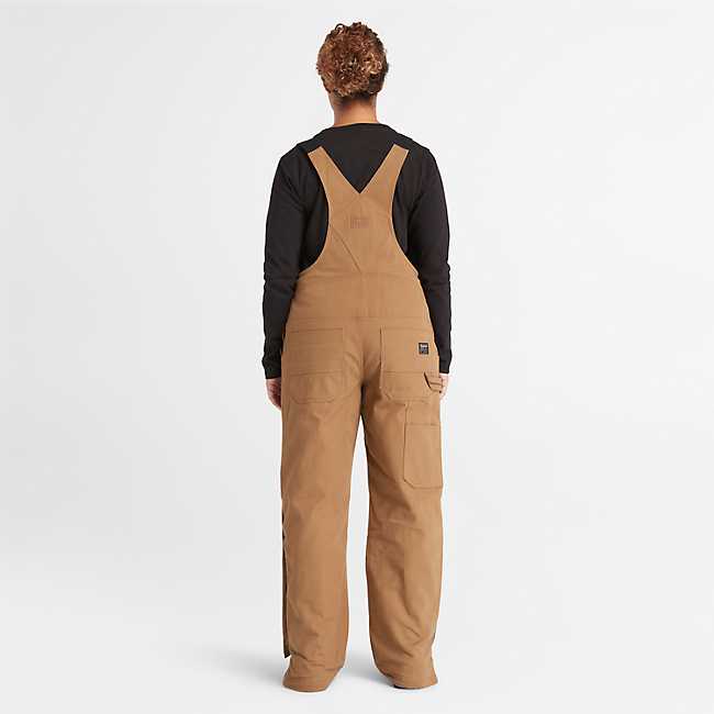 Timberland Pro Women's Gritman Insulated Bib Overalls, Dark Wheat, Large Regular