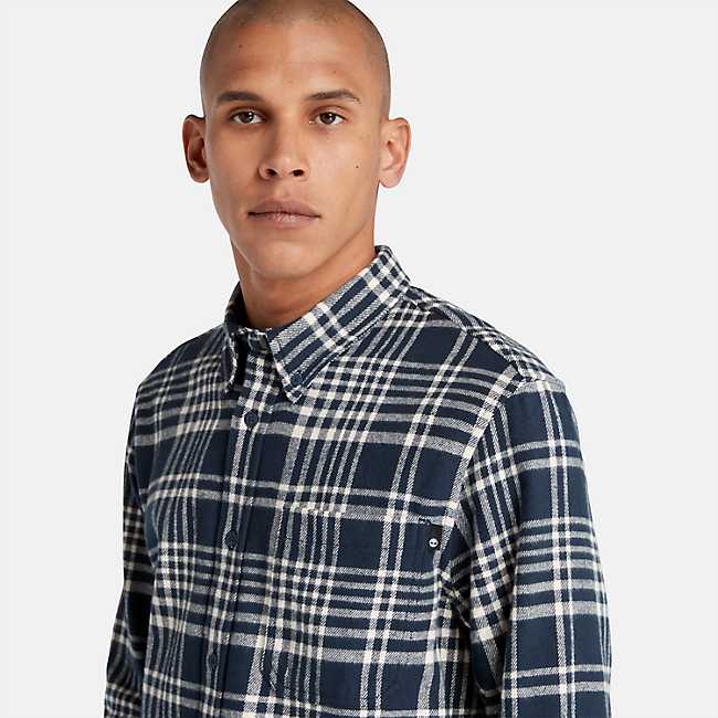 Men's Long Sleeve Heavy Flannel Check Shirt