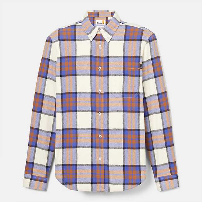 Men's Long Sleeve Heavy Flannel Plaid Shirt