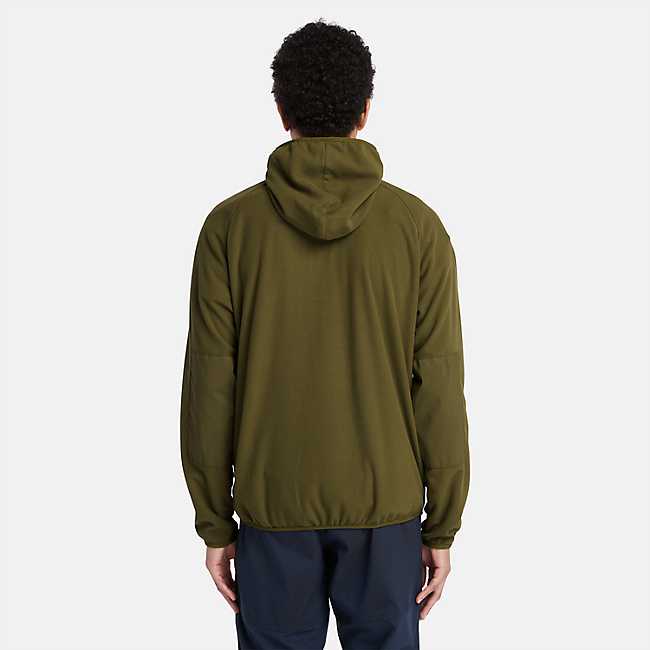 Men's Textured Fleece Hoodie - All in Motion North Green S 1 ct