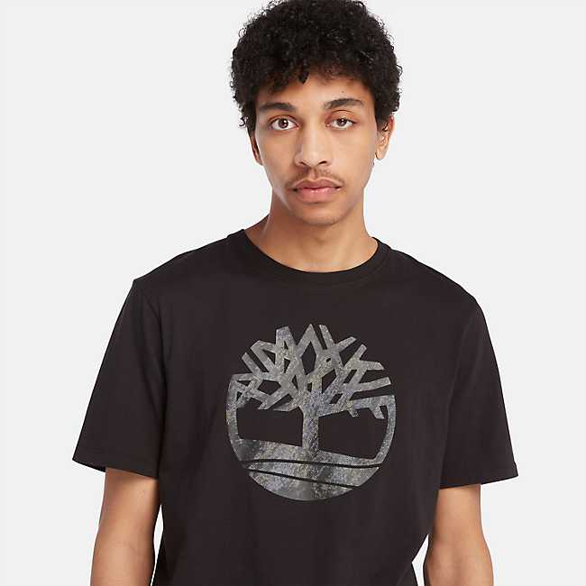 Men's Short Sleeve Seasonal Camo Tree Logo T-Shirt