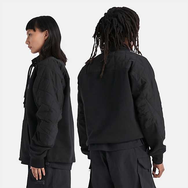 Timberland Men's x Humberto Leon Funnel Sweatshirt in Black, Size: 2XL
