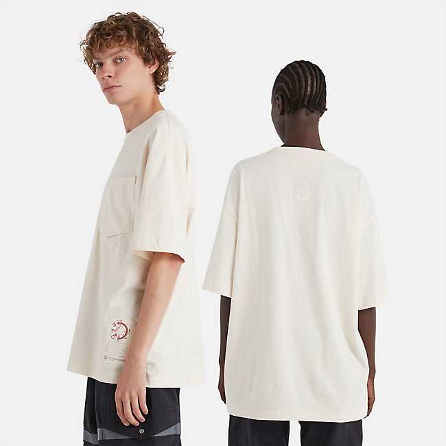 Timberland Men's x Raeburn T-Shirt in Undyed, Size: Large