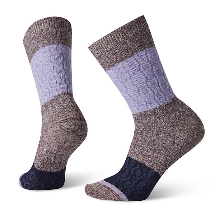 Women's Smartwool® Colorblocked Cable Crew Socks-